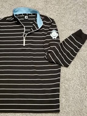 FootJoy Performance Striped 1/4 Quarter Zip Golf Pullover With Westmount CC Logo